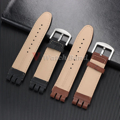 Genuine Leather Watch Strap for Swatch, 23mm, YOS440 413 424 440 447 448 449, Men's Sport Bracelet, Watch Accessories