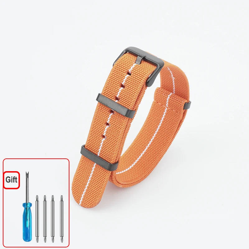 Cinturino per orologio NATO, paracadute in nylon elastico