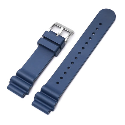 High Quality Fluorine Rubber Watch Strap, 20mm 22mm, for Seiko Black and Green Abalone Canned Aqua Ghost Sport, Waterproof