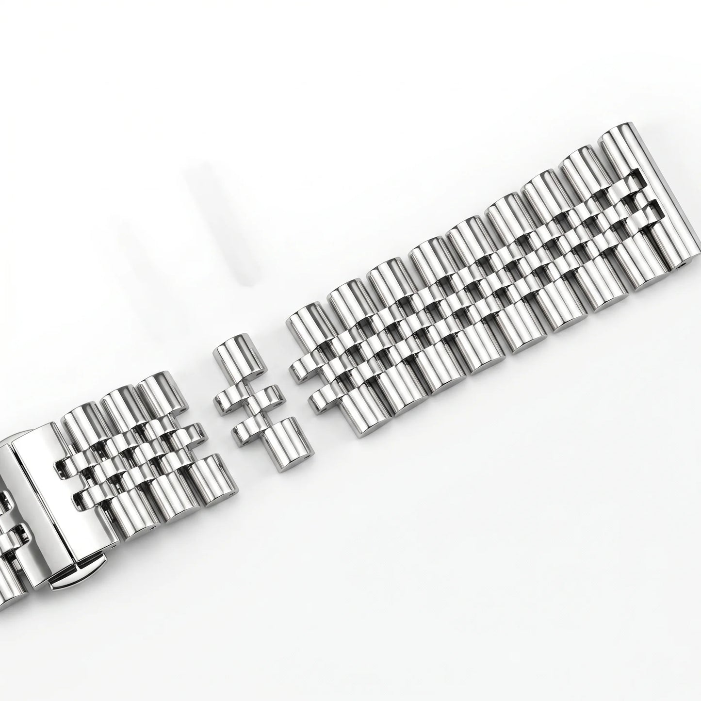 Bracelets de montre en acier inoxydable poli argent 16 18 19 20 21 22mm, accessoires de Bracelet de montre en métal
