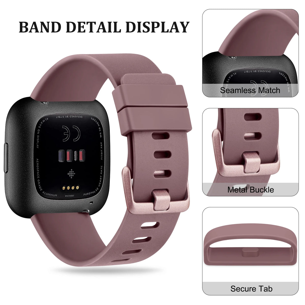 Bracelet de montre en TPU souple pour Fitbit Versa 1/Versa 2/Versa Lite, Bracelet de Sport pour Fitbit Versa 2 Versa SE, remplacement