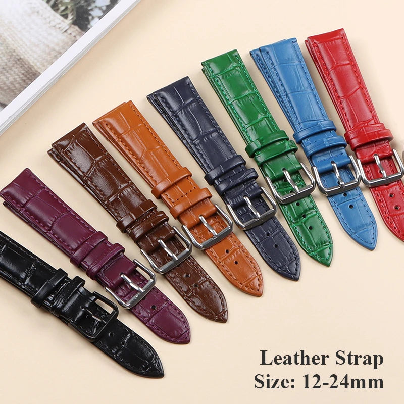 Bracelet de montre en cuir pour hommes femmes 12mm 14mm 16mm 18mm 19mm 20mm 21mm 22mm bracelet de montre bracelet de montre en cuir de remplacement universel