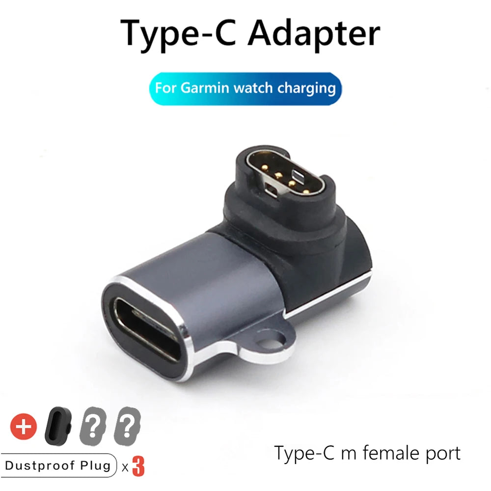 Adaptateur Portable de chargement de Type C/Micro USB/iOS, pour Garmin Fenix 7 7S 7X 6 6S 6X 5 5s 5X Venu 2 2S, convertisseur de chargeur de montre intelligente
