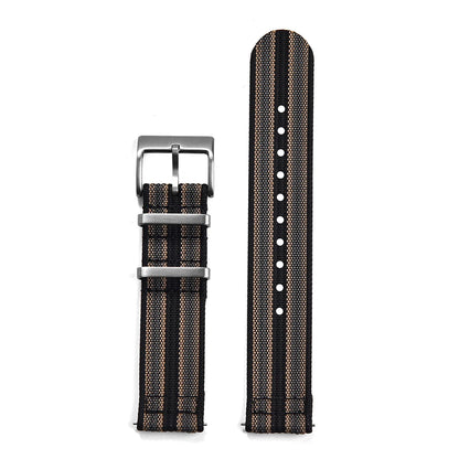 Cinturino per orologio in nylon a coste 18 mm 20 mm 22 mm, traspirante, design sportivo, resistente, cinturino morbido per uomo e donna