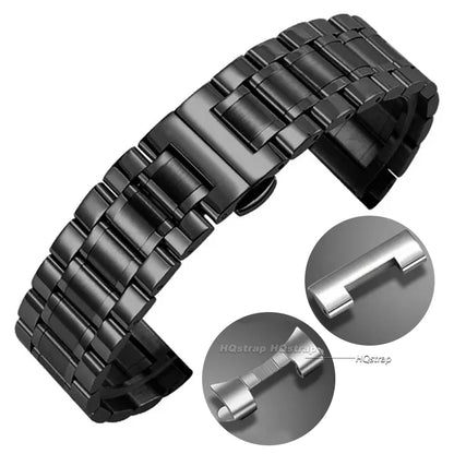 Bracciale per orologio in acciaio inossidabile con estremità curva 16mm 17mm 18mm 19mm 20mm 21mm 22mm 23mm 24mm Cinturino in acciaio Bracciale in metallo
