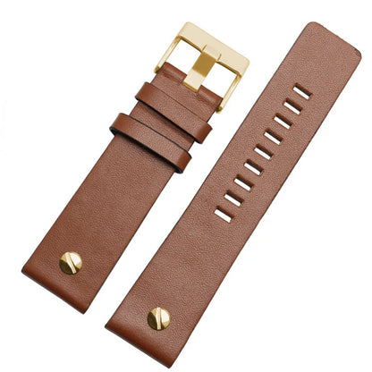 Cinturino per orologio in vera pelle con rivetto per Diesel DZ7406 DZT2009 DZ7413 DZ7257, 22 24 26 28 30 mm