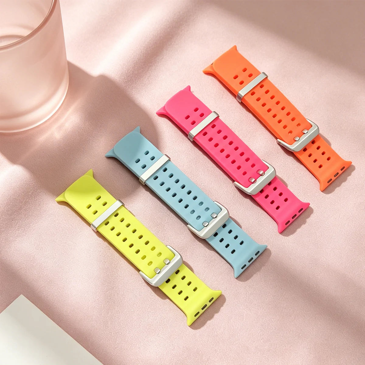 Cinturino per orologio in silicone luminoso Ocean Element compatibile con Apple Watch Ultra/Series 1-11/SE 38/40/41/42/44/45/46/49MM