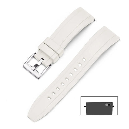 Premium quality vulcanized FKM rubber watch straps, 18mm, 19mm, 20mm, 21mm, 22mm, 23mm, 24mm quick-release watch straps