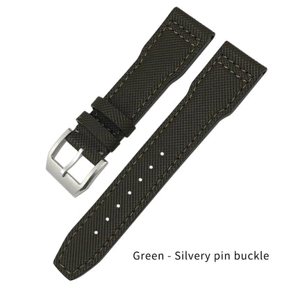 Cinturino per orologio in pelle di nylon testurizzata 20mm 21mm 22mm per orologi IWC Big Pilot PORTOFINO IW3777 cinturino in pelle bovina blu verde nero