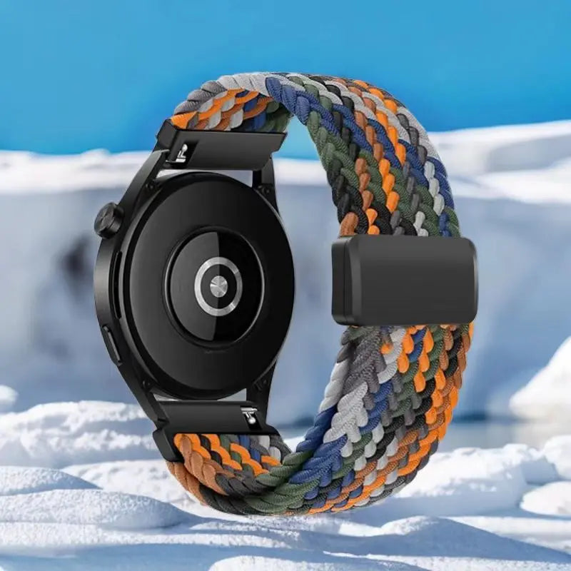 Cinturino magnetico in nylon da 18/20/22mm, 1 pezzo, per Samsung Watch4/5/6/7 Huawei GT4/GT3/Watch 4/Amazfit GTR4/stratos/Garmin Venu/Fenix 7