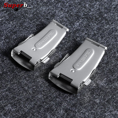 Boucle de montre pliable en acier inoxydable, 12/14/16/18/20/22mm, bouton de sécurité double pression, accessoires de bracelet de montre