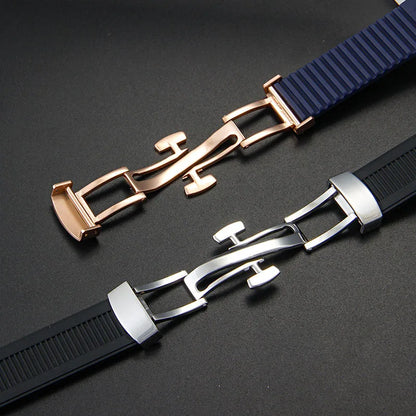 High Quality Watch Strap for Patek Philippe Nautilus Series 5711/5712/5980, Waterproof Silicone Watchband, 25-13mm Butterfly Buckle
