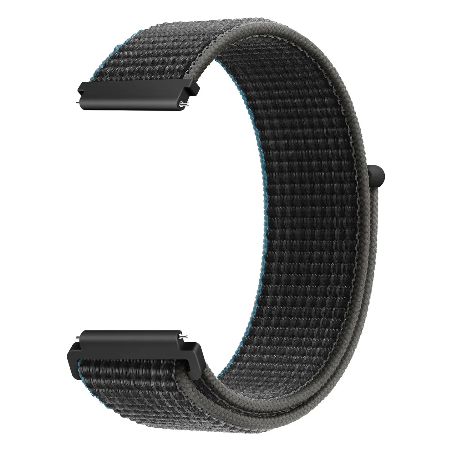 Bracelet à boucle en Nylon pour Amazfit Bip 6/5/GTS 4/3/2/2e/Mini/GTR 42mm/47mm/GTR 4/3 Pro Sport, 20mm/22mm, 2 bandes