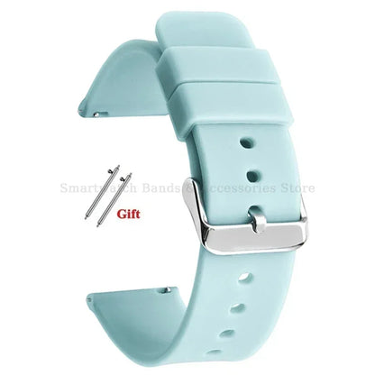 10mm 12mm 14mm 15mm 16mm 18mm 20mm 21mm 22mm 24mm Silicone Watch Band Quick Release Watch Strap for Men Women Universal Wristband