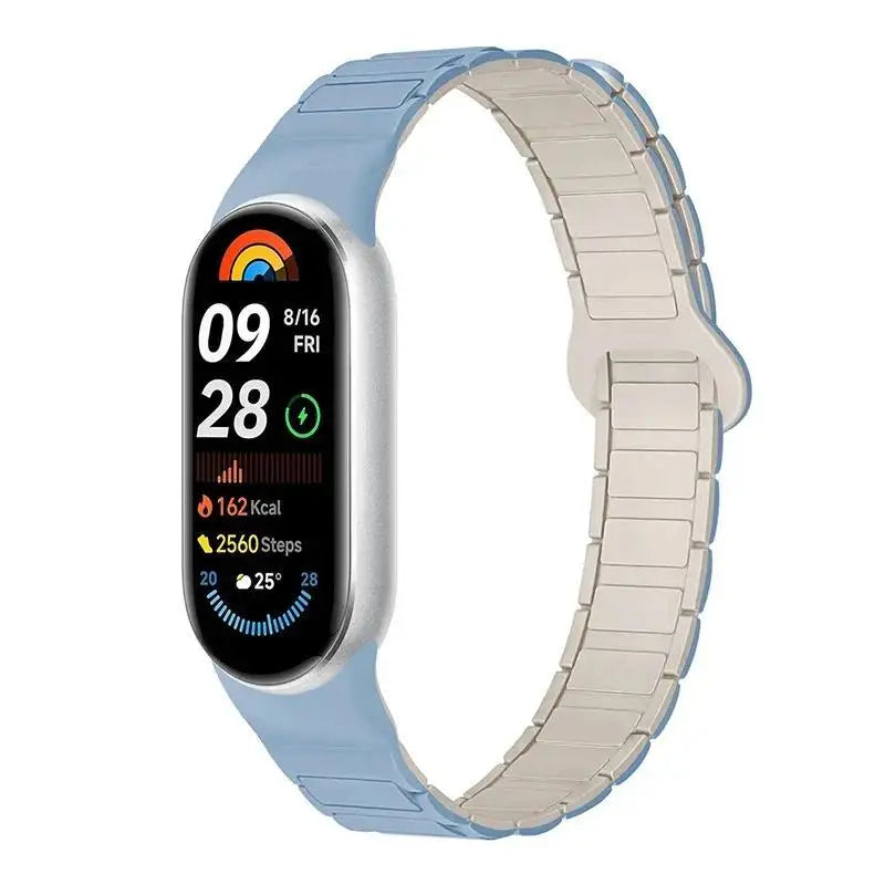Bracelet magnétique en silicone pour Xiaomi Mi Band 10, 9, 8 – Accessoire de montre de sport