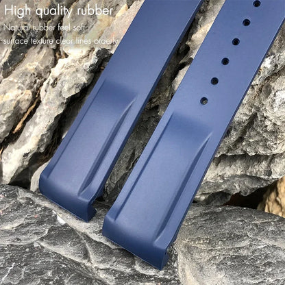 19mm 20mm 21mm 22mm Rubber Watch Straps for Omega Seamaster Planet Ocean for Certina Seiko Hamilton Waterproof Sport Watchband