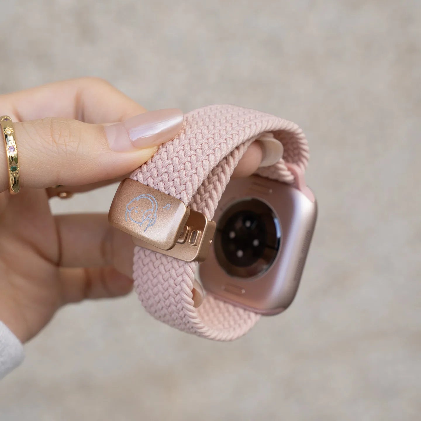 Bracelet en nylon tressé avec motif chien musical et fermoir magnétique pour Apple Watch S11 S10 S9 S8 Ultra SE3 49mm 42mm 45mm 44mm 46mm S10 42mm