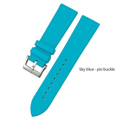 22mm FKM Watch Strap, High Quality, Flexible, Waterproof, Fluoro Natural Rubber, for Blancpain Fifty Fathoms S Watch