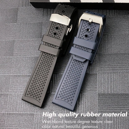 Men's Soft Silicone Watch Straps, 20mm 21mm 22mm 23mm 24mm