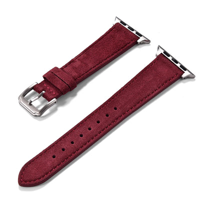 Cinturino per orologio in pelle scamosciata marrone 38mm 40mm 41mm per iWatch 8 7 6 5 SE, cinturino di ricambio 42mm 44mm 45mm per Apple Watch da donna e uomo