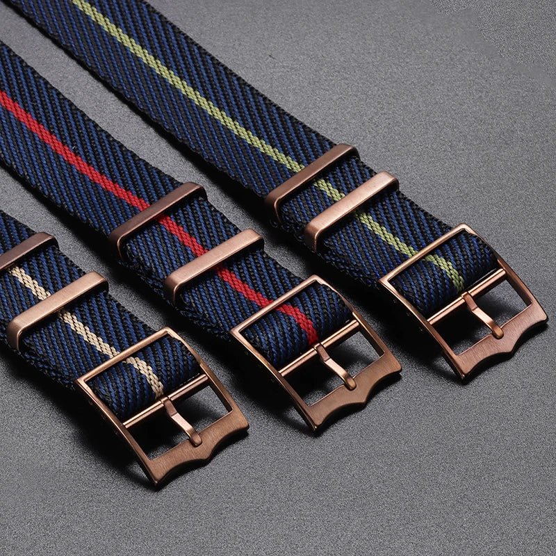 Bracelet en Nylon de qualité supérieure pour Bracelet de montre militaire en toile Tudor, 20mm 22mm, en tissu Seiko, pour Bracelet Rolex, boucle en Bronze