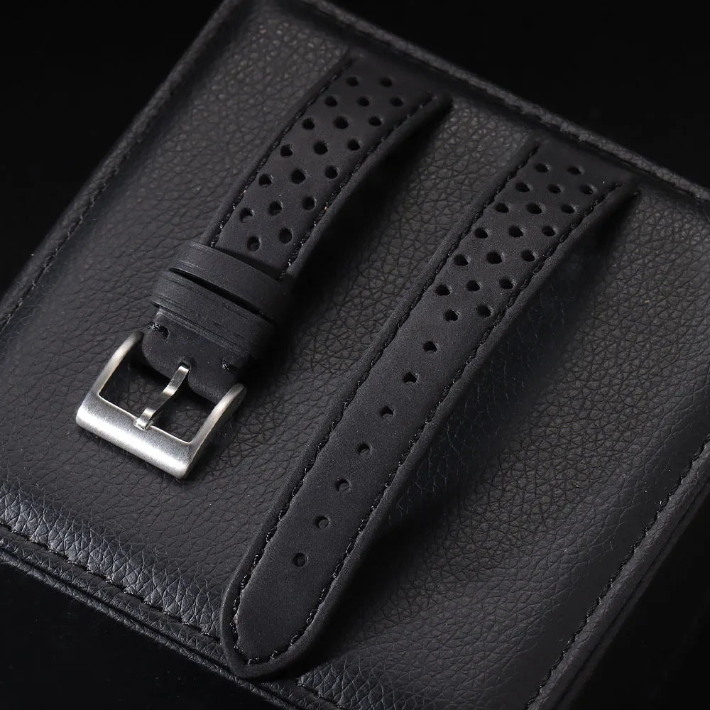 Bracelet universel en cuir de vache véritable, 18mm 20mm 22mm, pour Samsung Galaxy Watch 6 5 4, doux et respirant, rétro