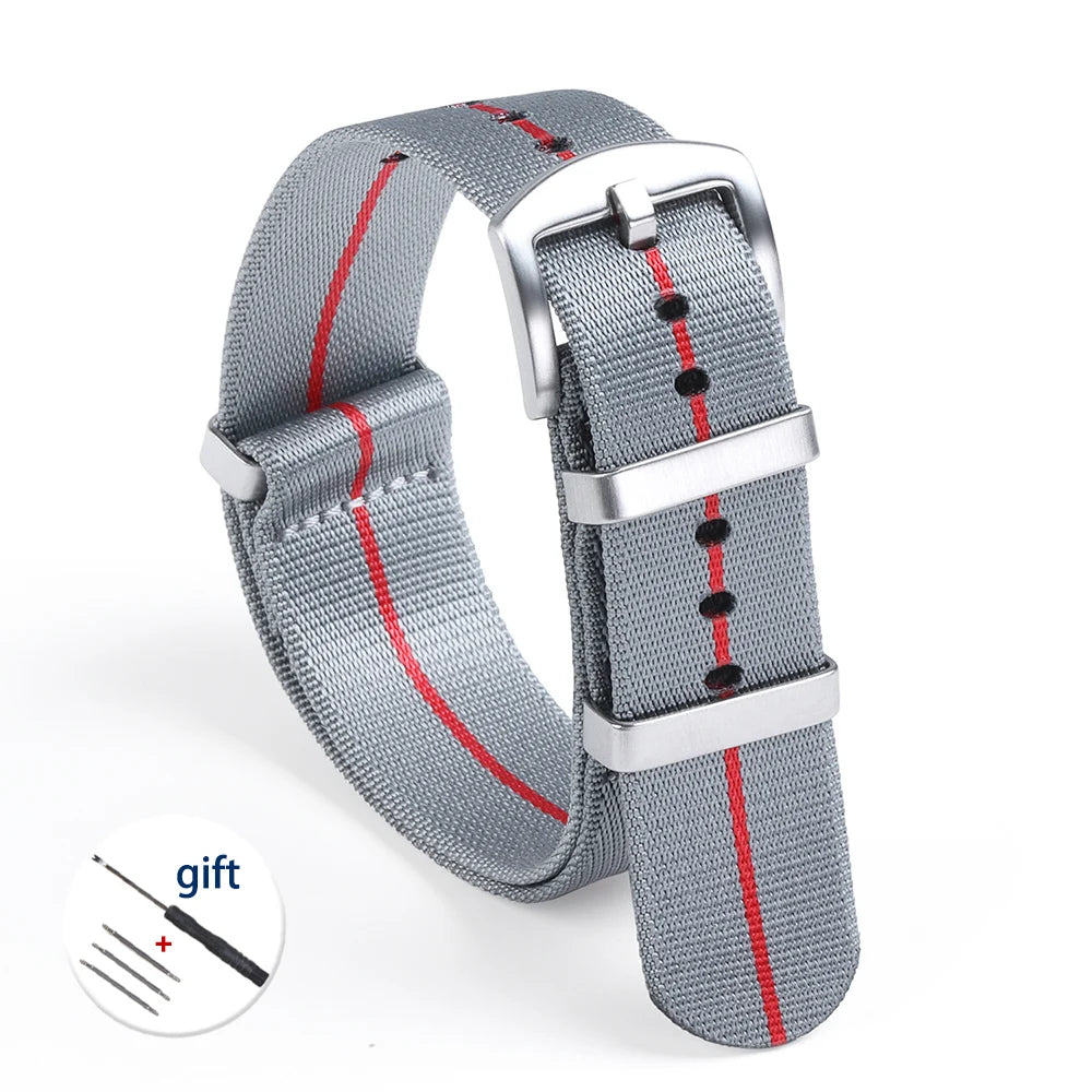 High-Quality Nylon Watch Strap, 18/20/22mm, High Density, Green, Military, Casual, Outdoor, Army, Replacement Strap
