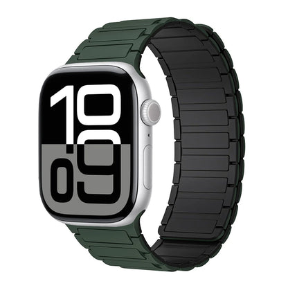 Correa con hebilla magnética para relojes Apple de 46 mm, 44 mm, 40 mm, 45 mm, 41 mm, 42 mm, correa de silicona para iWatch serie 11, 10, 9, 8, 7, 6, SE, Ultra 3