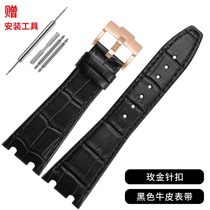 Bracelet de montre en cuir véritable pour Audemars Piguet Royal Oak Offshore AP 15400/15500/26331, Bracelet de remplacement pour hommes et femmes, 26mm