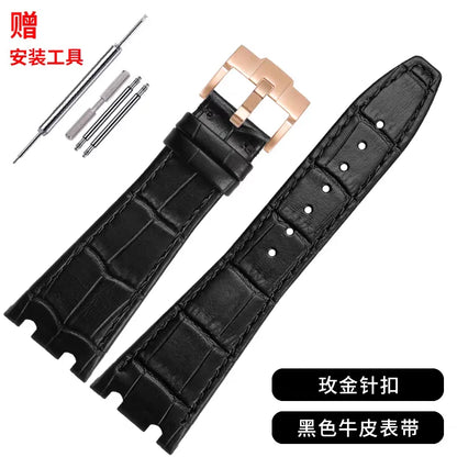 Bracelet de montre en cuir véritable pour Audemars Piguet Royal Oak Offshore AP 15400/15500/26331, Bracelet de remplacement pour hommes et femmes, 26mm