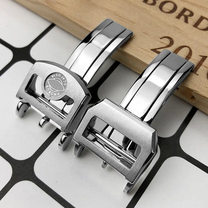 Fibbia deployante per orologio in acciaio inossidabile 316L, 18mm 20mm, adatta per IWC Big Pilot Spitfire, cinturino in pelle, chiusura deployante, strumenti gratuiti