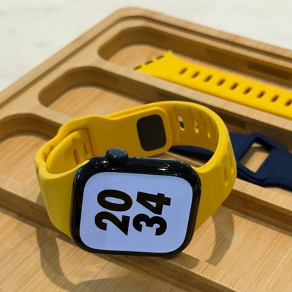 Tiltable Silicone Band for Apple Watch Ultra 3 49mm 40mm 41mm 44mm 45mm 46mm, Irregular Strap for iWatch Series 11 10 9 8 7 6 5 SE