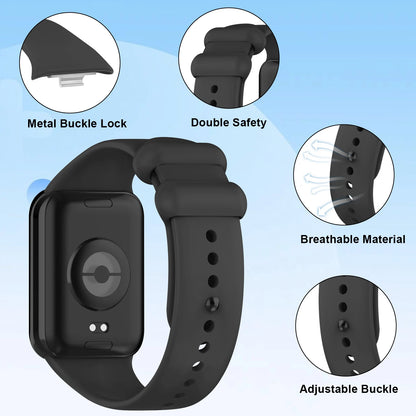 Bracelet en silicone souple pour Xiaomi Mi Band 8 Pro/9 Pro, bracelet de sport pour Xiaomi Redmi Watch 4 5 6, remplacement de bracelet