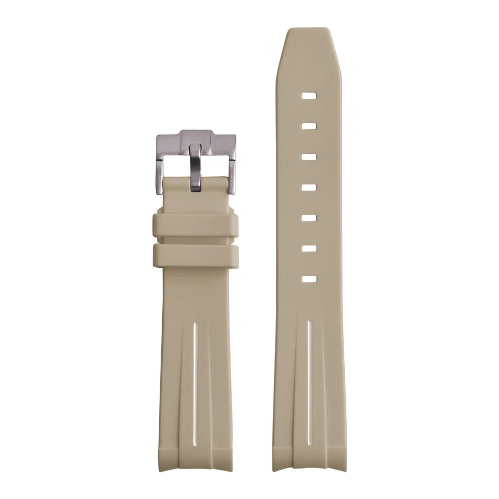 STAPELP Bracciale per orologio in gomma con estremità curva da 20 mm adatto per Omega X s-watch Joint Moon cinturini per orologi uomo donna Cinturino impermeabile