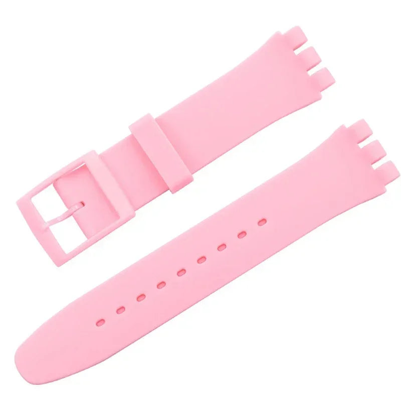 Cinturino per orologio in silicone impermeabile per Swatch, in gomma morbida, da uomo e da donna, cinturino di ricambio da 16/17/19/20 mm, accessori