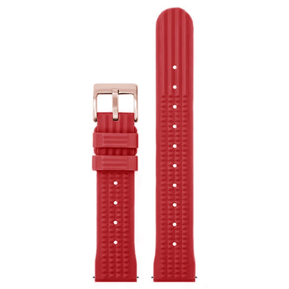 Watchdives – bracelet de montre gaufré en caoutchouc souple de qualité supérieure, 20mm 22mm, bracelet de remplacement à dégagement rapide, bandes unisexes durables en caoutchouc de Silicone