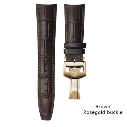 Curved end watch strap for IWC PILOT Portugieser Portofino 20mm 21mm 22mm genuine calfskin watchband high quality cowhide strap