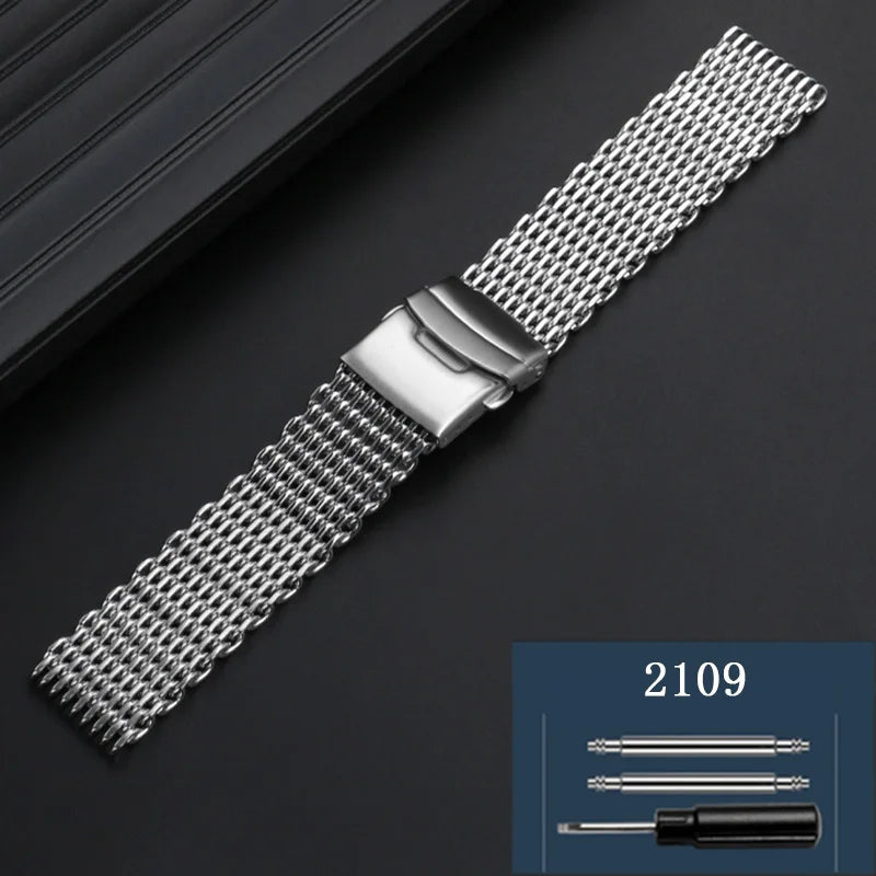 Cinturino in acciaio inossidabile di alta qualità modificato con connettore a maglie speciali per orologio da uomo Citizen BJ8050-08E/BJ8050