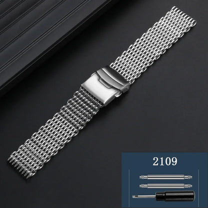 Cinturino in acciaio inossidabile di alta qualità modificato con connettore a maglie speciali per orologio da uomo Citizen BJ8050-08E/BJ8050