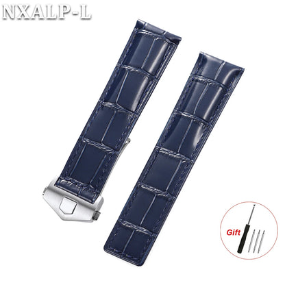 20mm 22mm 24mm Genuine Cowhide Leather Watch Strap for Tag Heuer Carrera Monaco F1, Men's Watch Strap, Folding Buckle