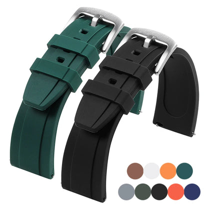 Cinturino per orologio in silicone di alta qualità, cinturino in gomma a sgancio rapido 20mm 22mm, bracciale di ricambio, accessori per donne e uomini