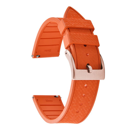 20MM 22MM supprime des bracelets de montre en caoutchouc fluoroélastomère/FKM mosaïque pour hommes femmes-bracelet de Sport étanche de remplacement à dégagement rapide