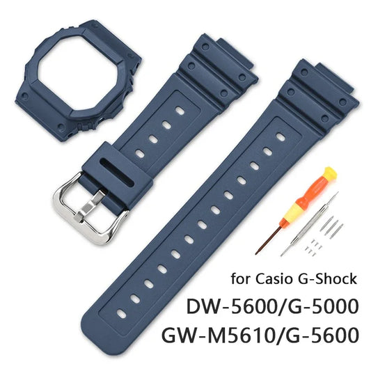 Cinturino in resina di gomma per Casio G-Shock DW-5600 GW-M5610 GW-B5600 G-5600, cinturino di ricambio per uomo e donna, accessori per orologi