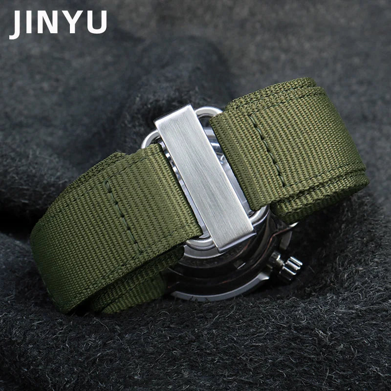 Nylon Watch Strap for Breitling Bell & Ross BR-01 BR-03 Men's Thickened Nylon Watchband Erria Hook Loop Fastening Woven Belt 22mm 24