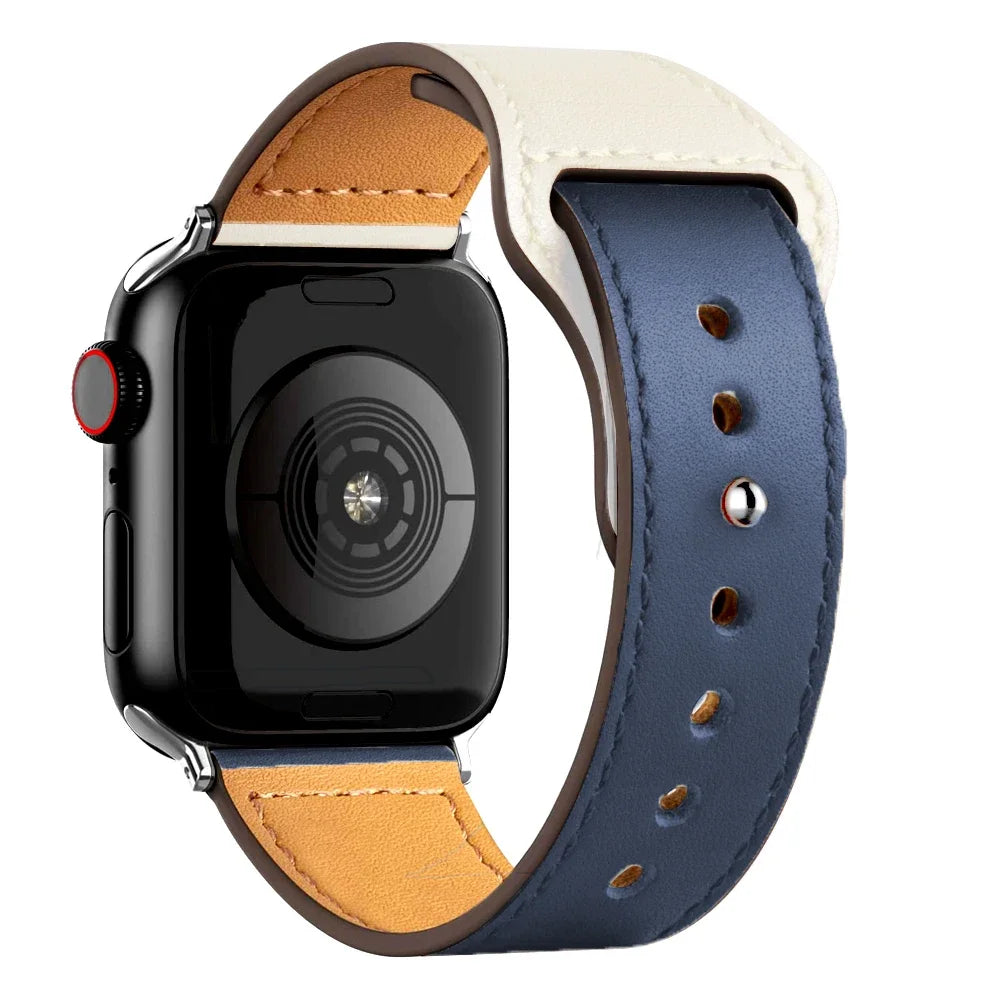 Cinturino in pelle per Apple Watch, Ultra 3, 49mm, 46mm/42mm, 41mm/45mm, 44mm, 40mm, iWatch serie 11 10 9 8 7 4 5 6 se