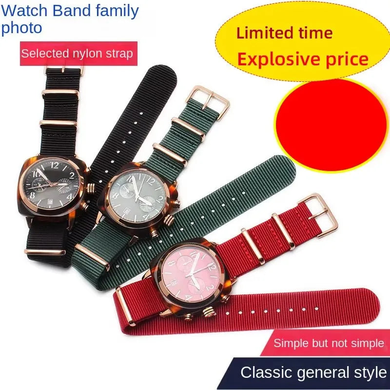 High-quality universal waterproof nylon watch strap, Water mesurost, outdoor, Briston SeATM DW, SeaghydrCitizen, JO18, 20mm