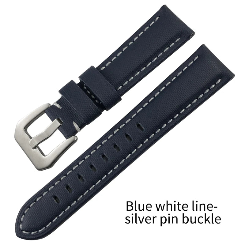 Cinturino per orologio in tela di nylon da uomo, 20mm, 21mm, 22mm, 23mm, 24mm, 25mm, 26mm, per Panerai Seiko Breitling Citizen, cinturino universale in pelle
