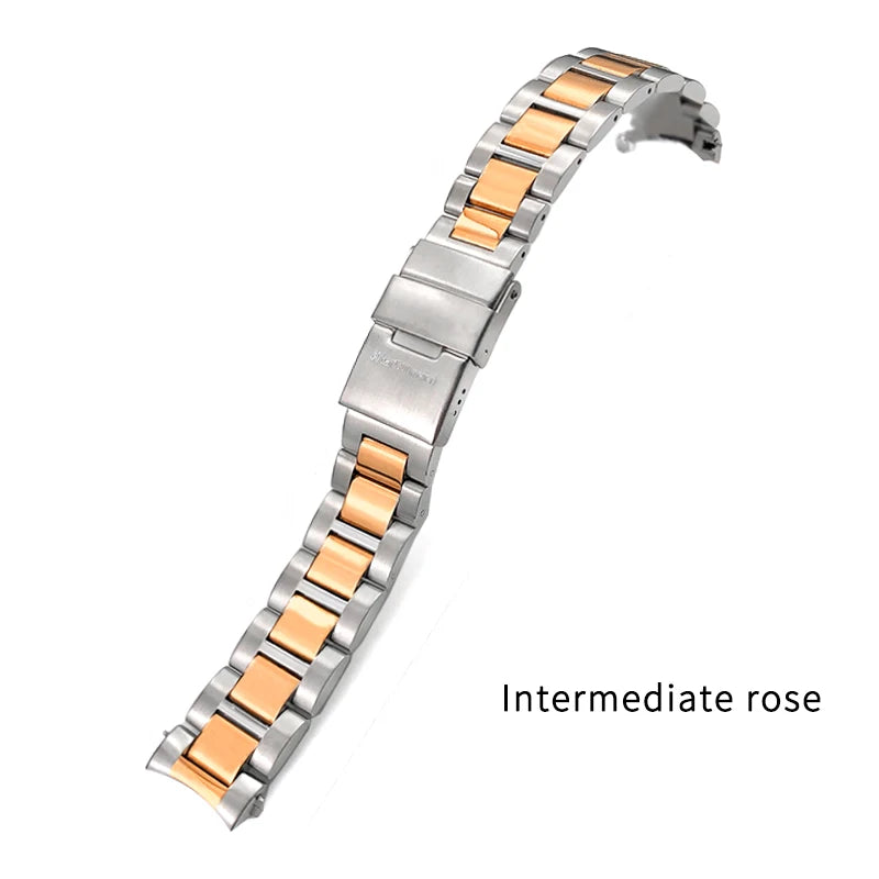 Bracelet de montre en acier inoxydable de qualité, 21mm 19mm 22mm, pour montre Longines L3 HydroConquest L3.782.4 781, extrémité incurvée, bracelet en métal massif