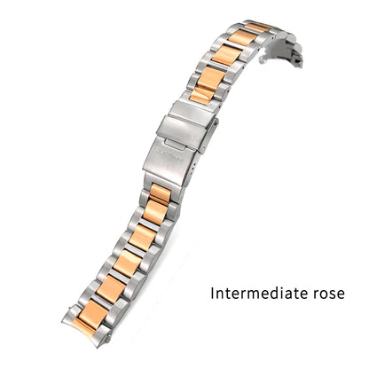 Bracelet de montre en acier inoxydable de qualité, 21mm 19mm 22mm, pour montre Longines L3 HydroConquest L3.782.4 781, extrémité incurvée, bracelet en métal massif