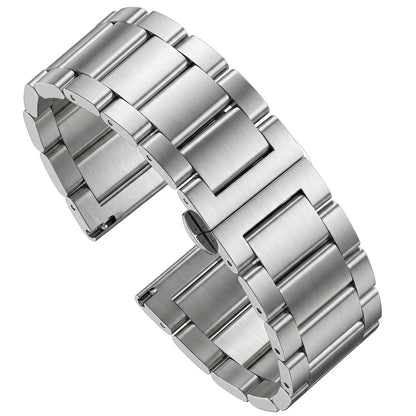 Bracelet de montre en acier inoxydable pour homme, bracelet de montre en métal, fermoir à déploiement double, haute qualité, 18mm, 20mm, 21mm, 22mm, 23mm, 24mm